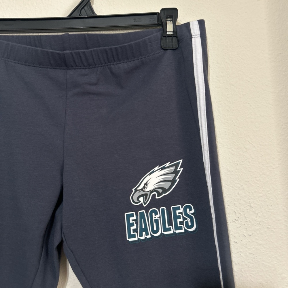 NFL Team Apparel Philadelphia Eagles Leggings Women's Medium Side Stripe - Picture 3 of 6